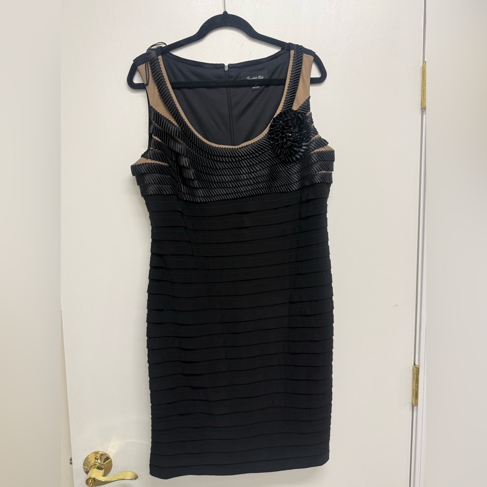 Scarlett Nite Black Dress with Nude Illusion Yoke